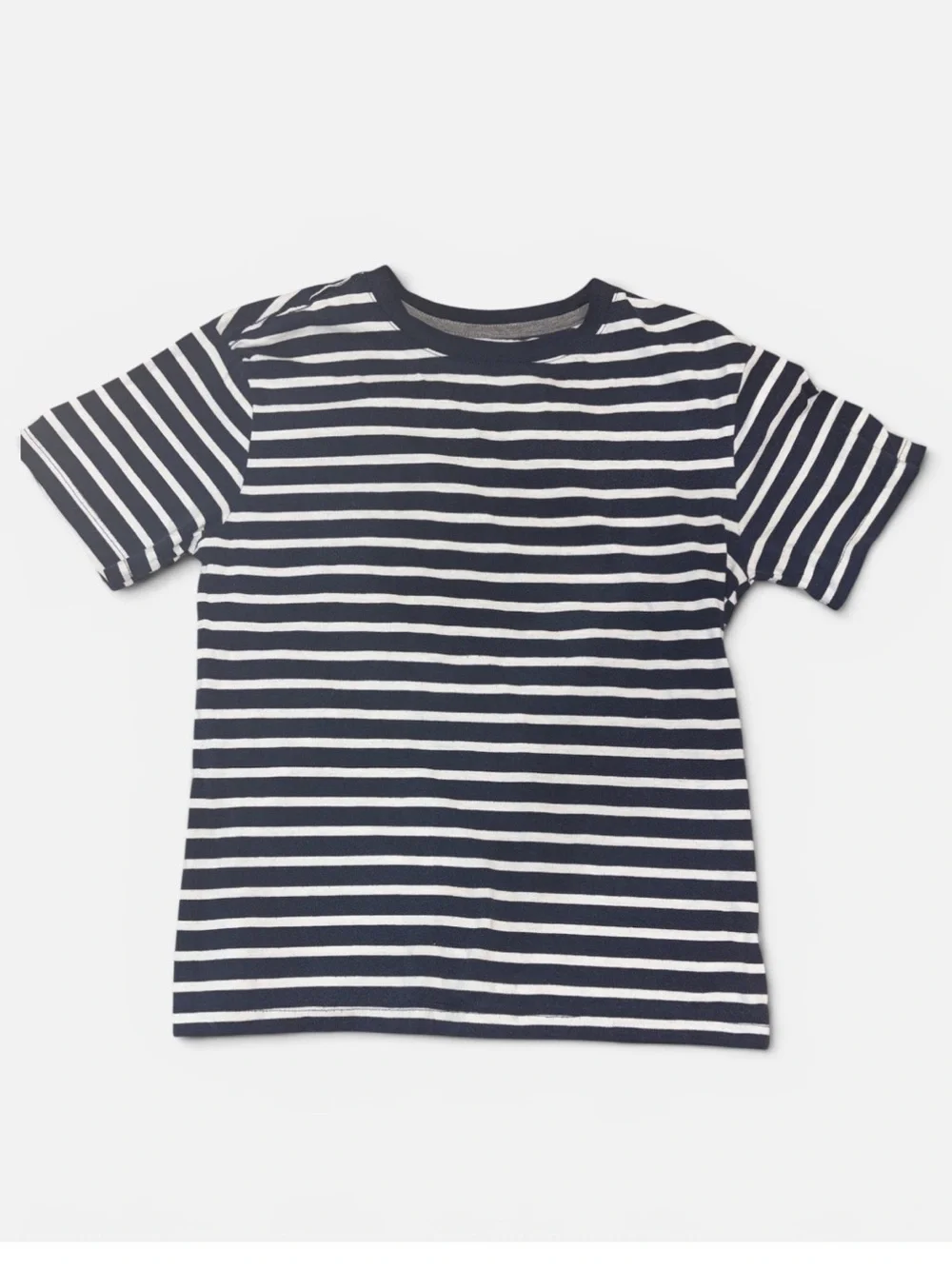 Old Navy Kids L Navy and White Striped Short Sleeve Tee